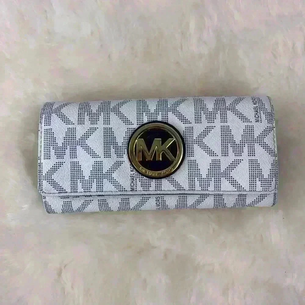 MICHAEL KORS Navy/White Fulton Continental Wallet - Picture 1 of 6